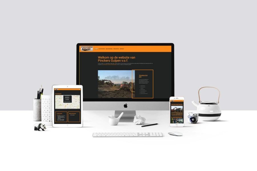 website van Pinckers Grondverzet ontworpen en gebouwd door site42 webdesign in Vaals